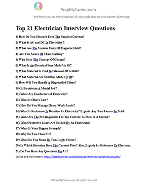 Electrician Interview Questions