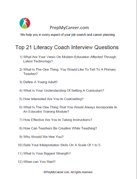 Literacy Coach Interview