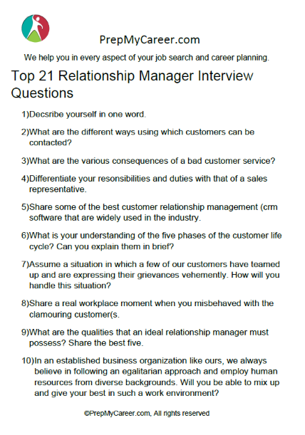 Top 21 Relationship Manager Interview Questions In 2023 [With Answers]