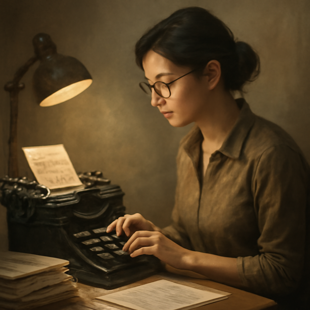 Transcriptionist illustration