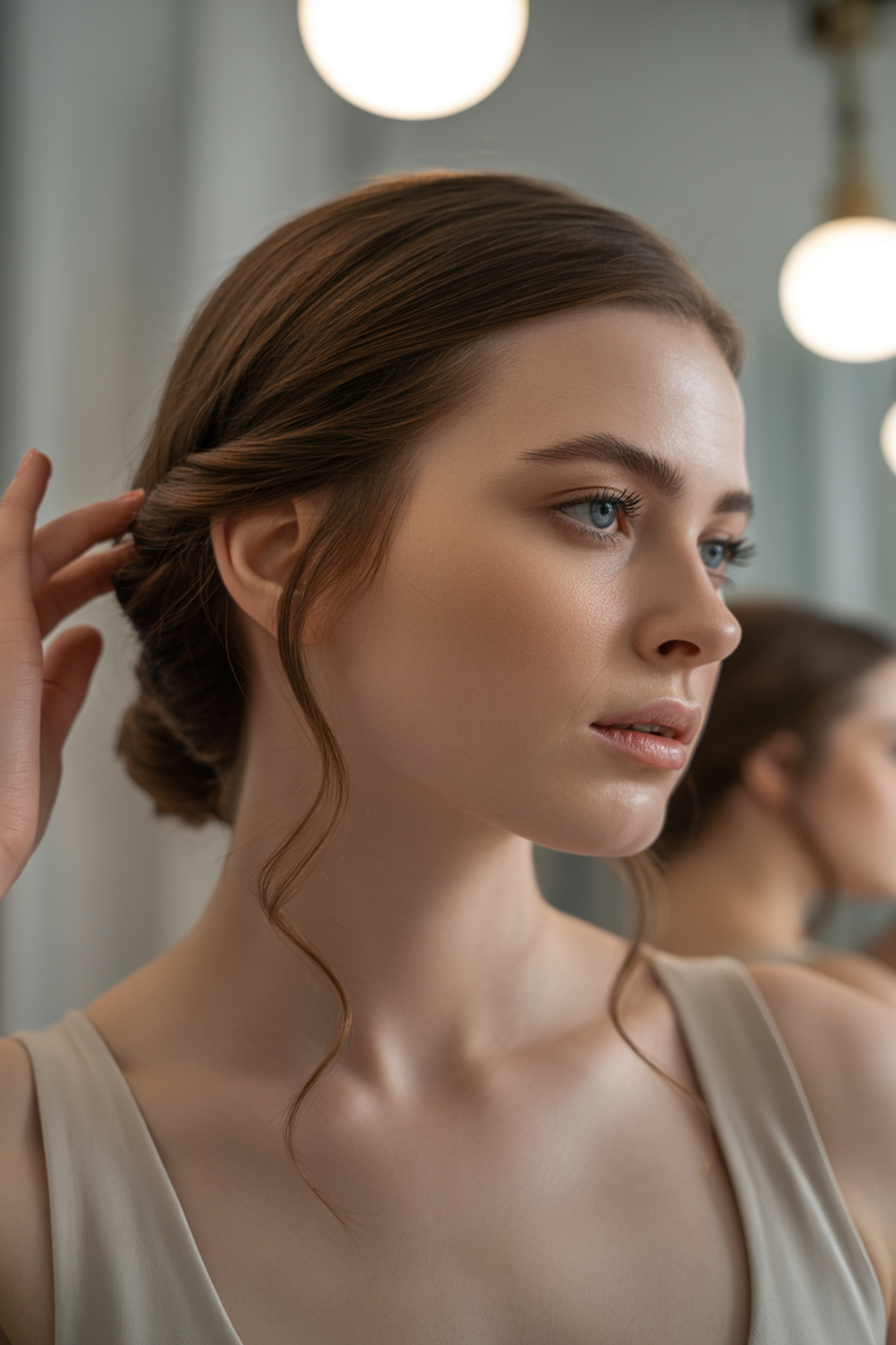 Low Side Bun With Twisted Details