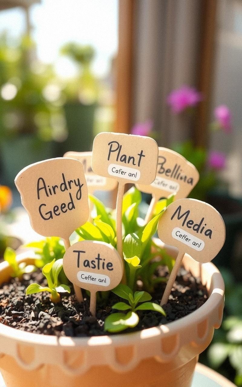 Air-Dry Clay Plant Markers for Garden