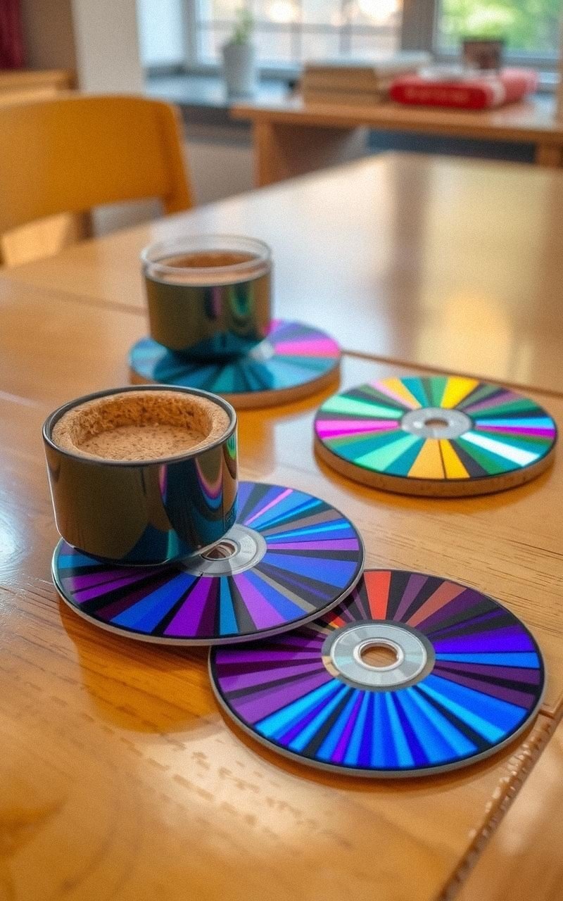 Turn Old CDs into Unique Coasters