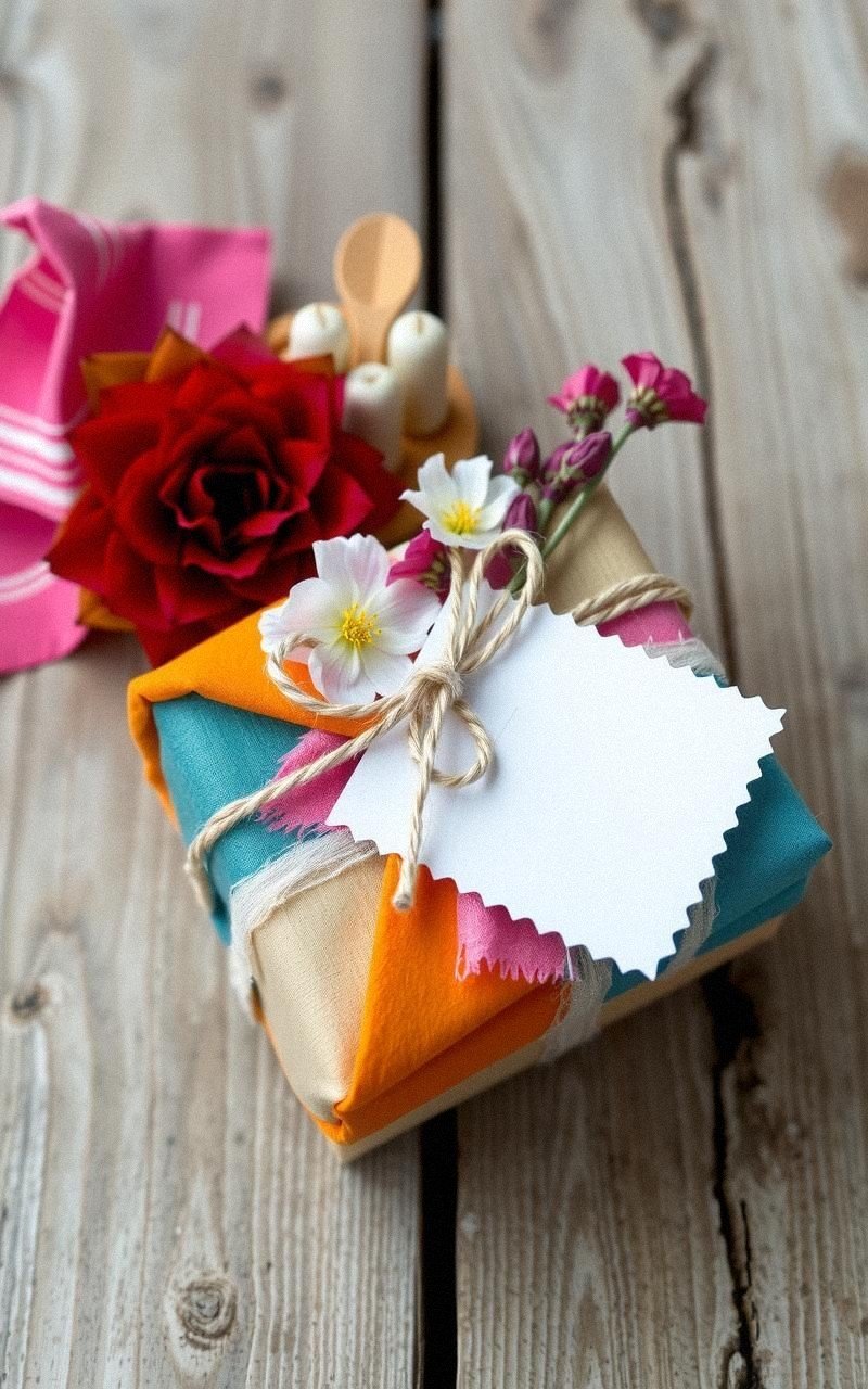 Fabric Scrap Wrapped Gifts for Eco-Friendly Packaging