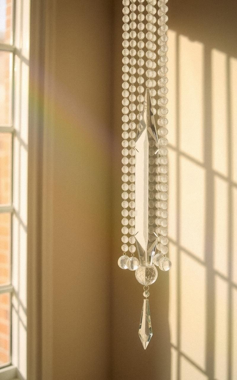 Crystal Prism Beaded Curtain for Light Play