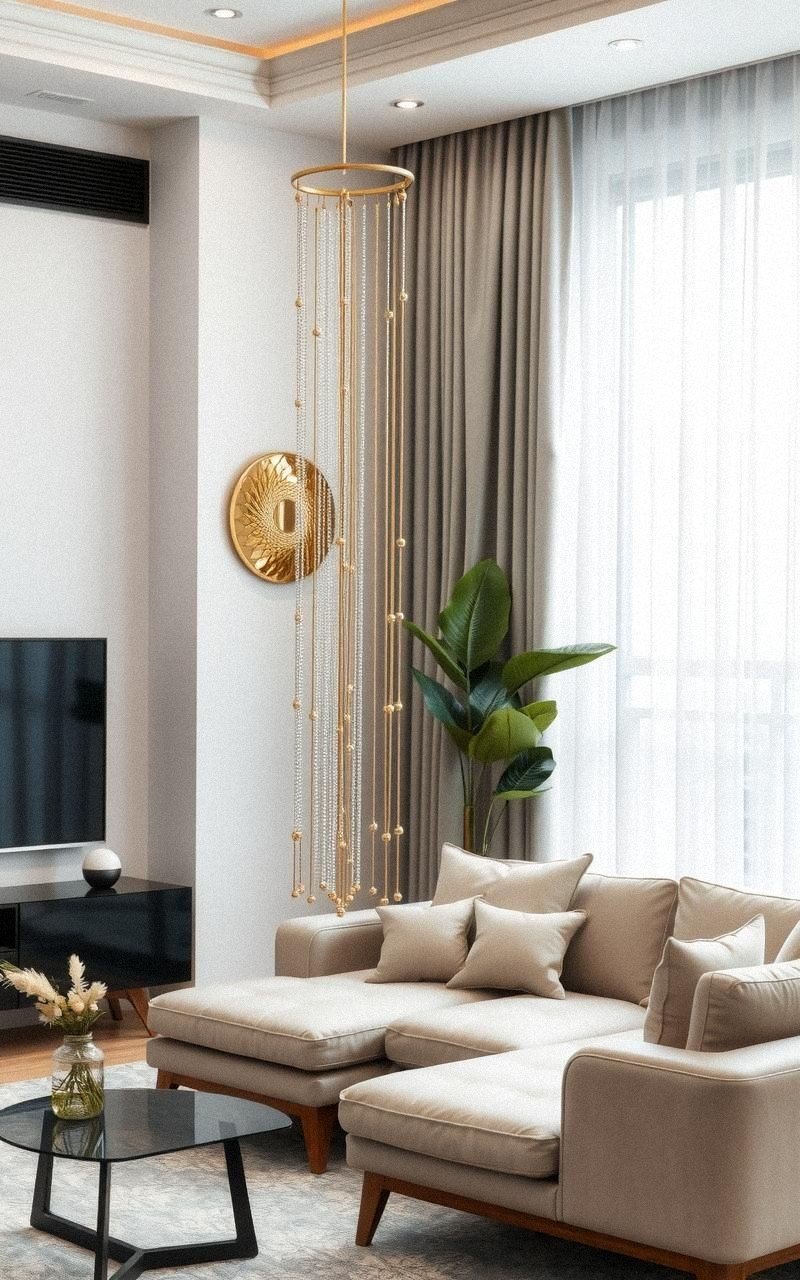 Metallic Beaded Curtain for Modern Glamour