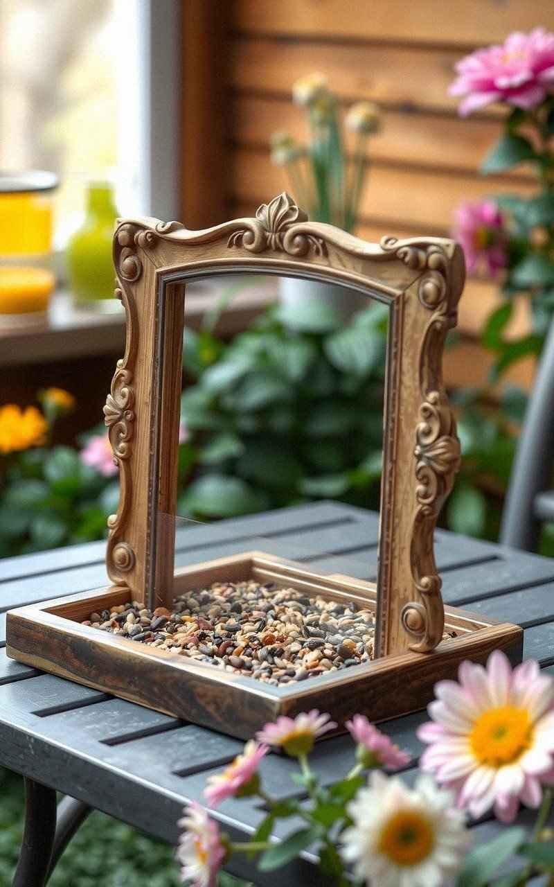 Simple Tray Feeder from Old Picture Frame