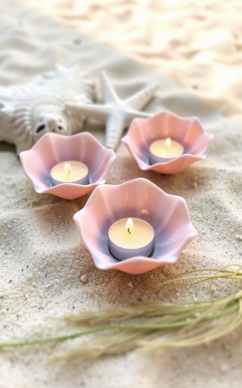 Seashell Candle Holders for Beach Vibes