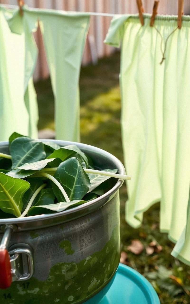 Extracting Greens Using Spinach Leaves Dye