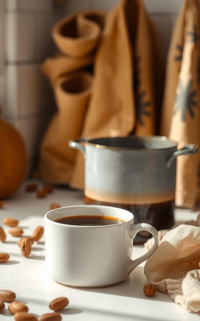 Muted Beige From Coffee Grounds Dye Technique