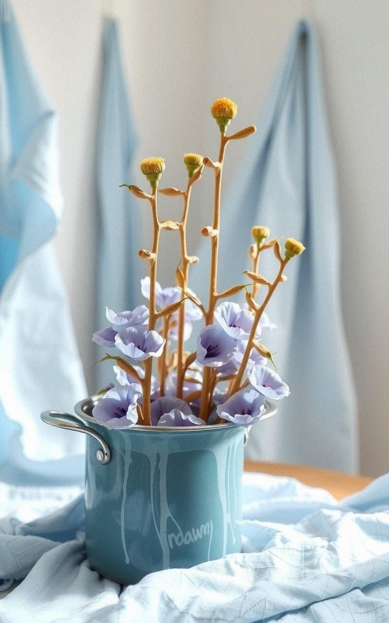 Soft Pastel Blues With Butterfly Pea Flower Dye