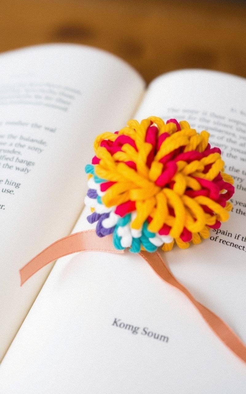 Craft Pom Pom Bookmarks for a Fun Reading Accessory