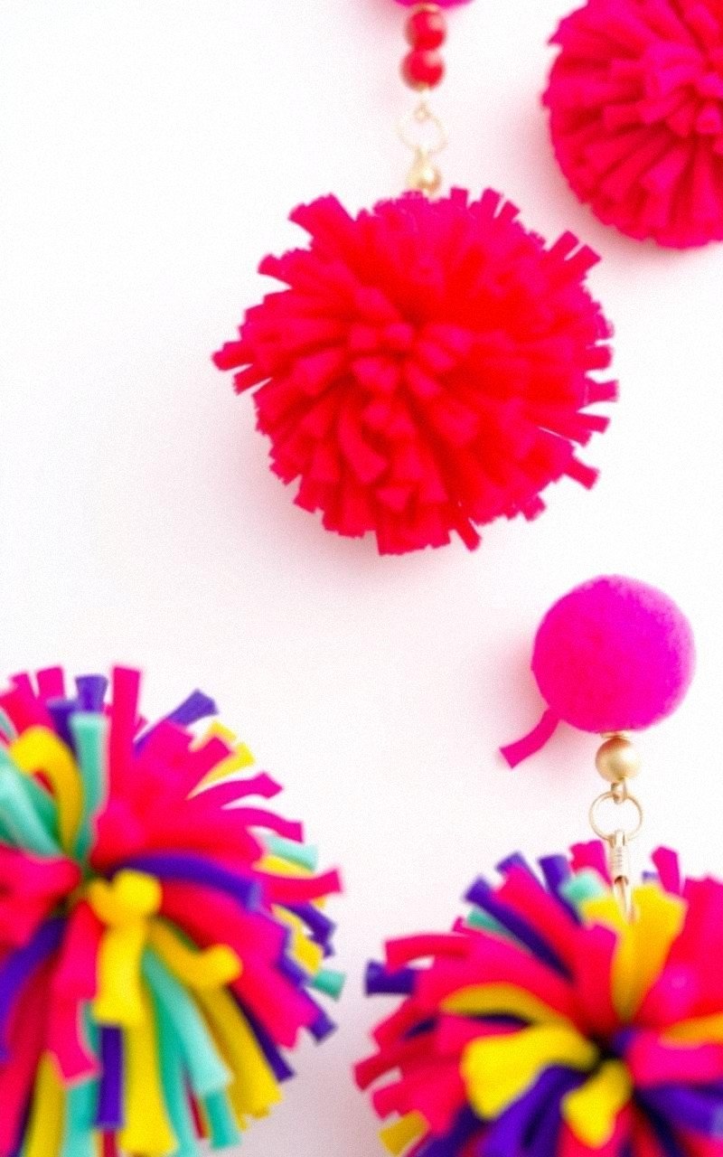 Create Pom Pom Earrings for a Bold Style Statement