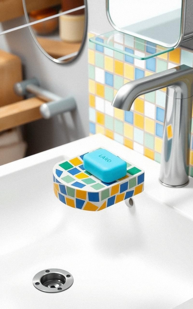 Colorful Mosaic Tile Soap Dish