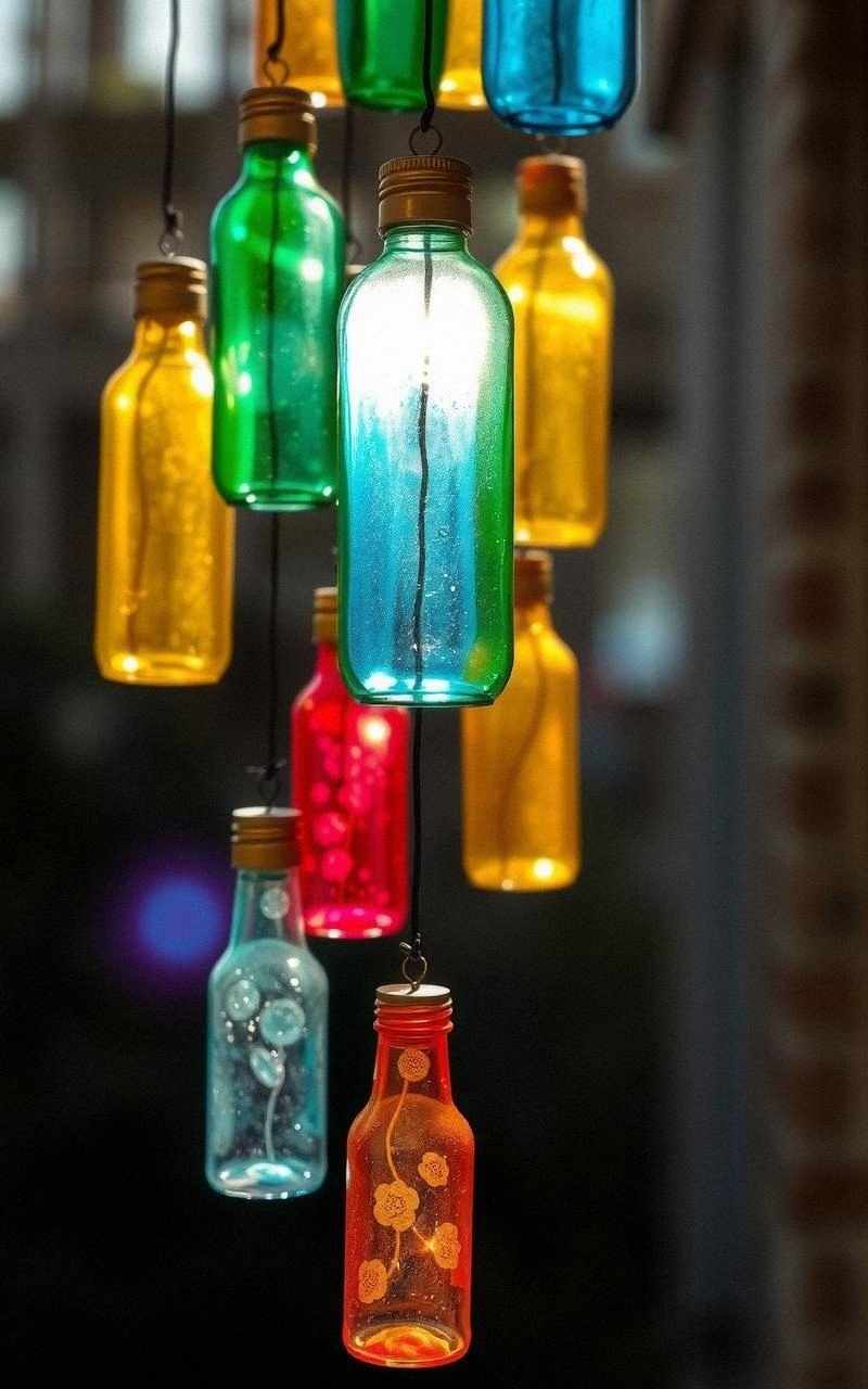 Bottle Wind Chime Using Recycled Glass