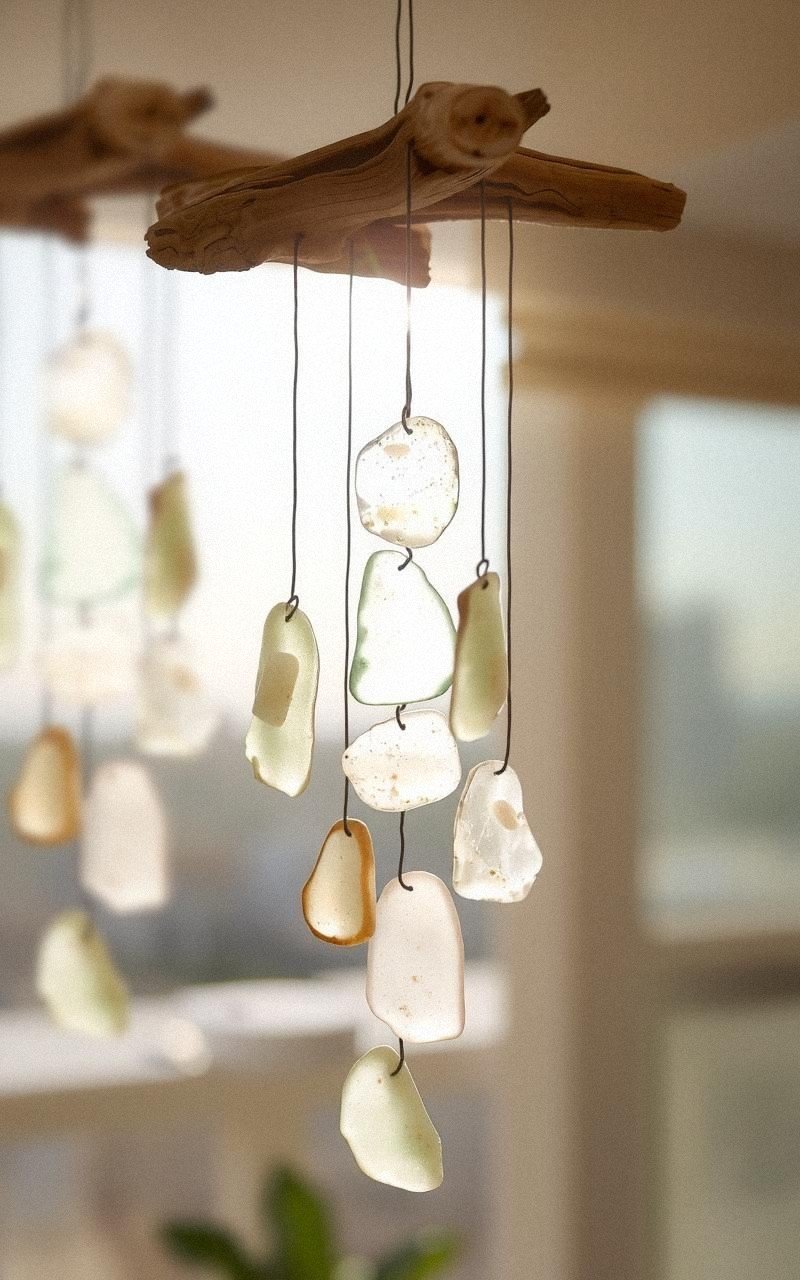 Driftwood and Sea Glass Wind Chime