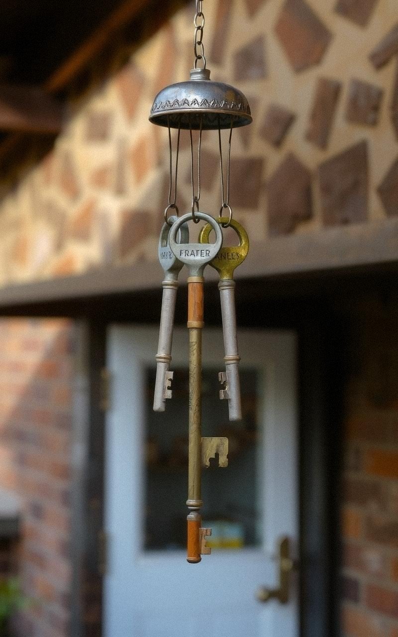 Key Wind Chime for a Vintage Touch