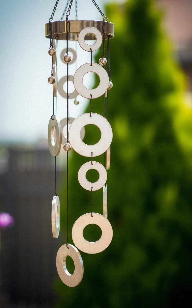 Metal Washer Wind Chime with Industrial Charm