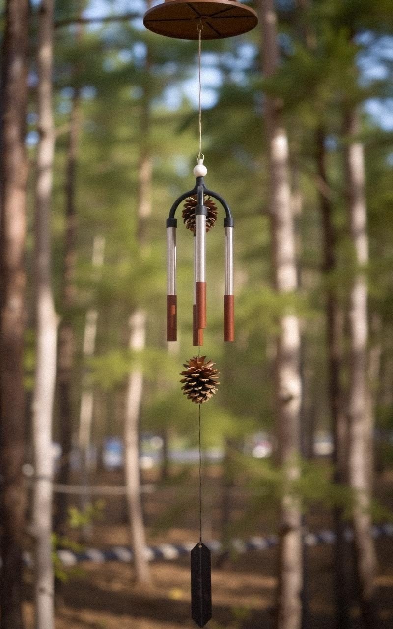 Pinecone Wind Chime with Woodland Appeal