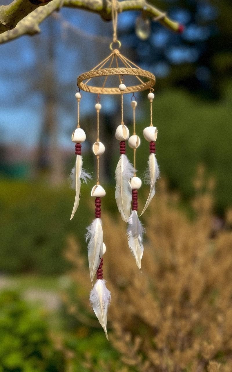 Shell and Feather Boho Wind Chime