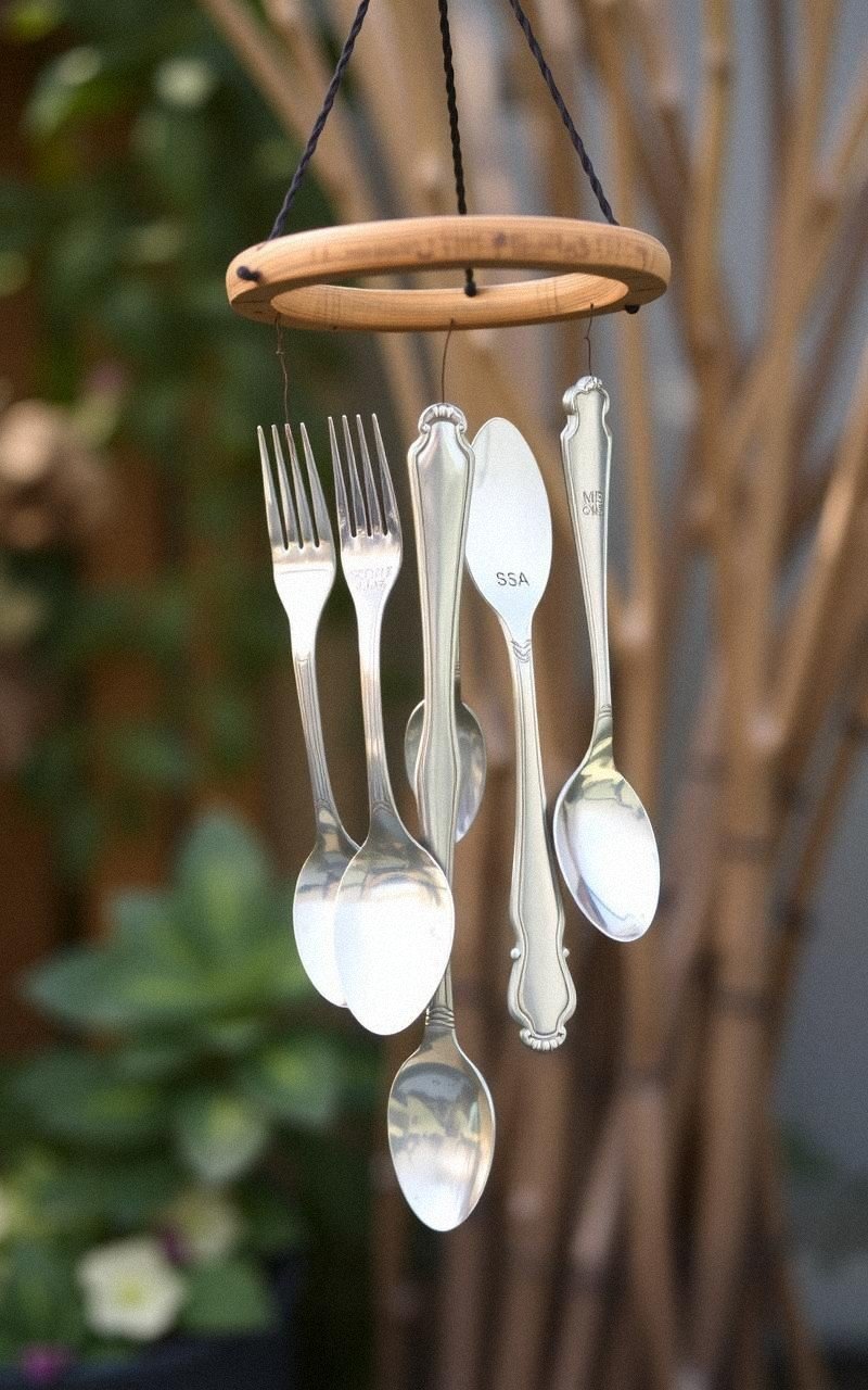 Upcycled Silverware Wind Chime