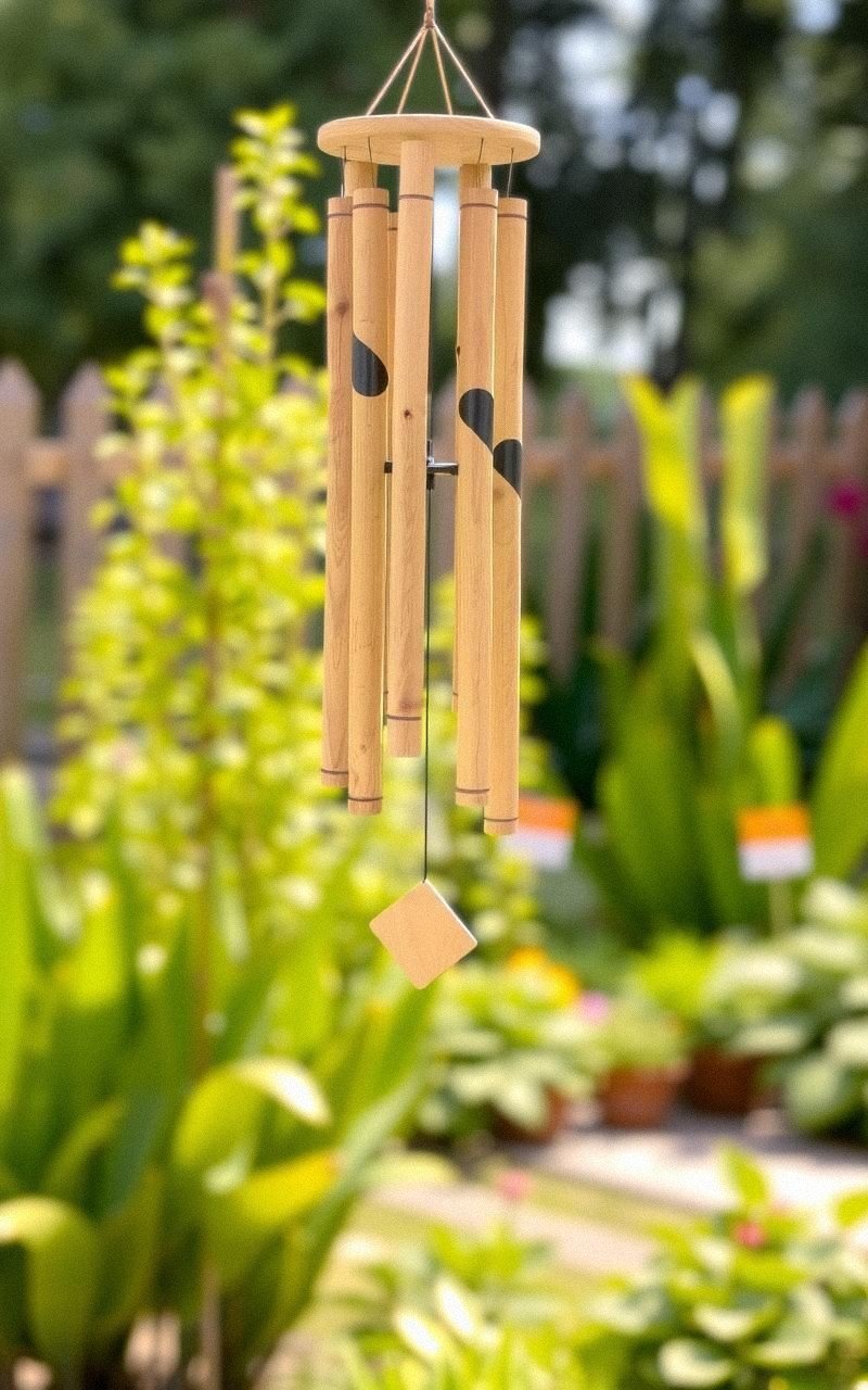 Wooden Stick Wind Chime With Earthy Sounds