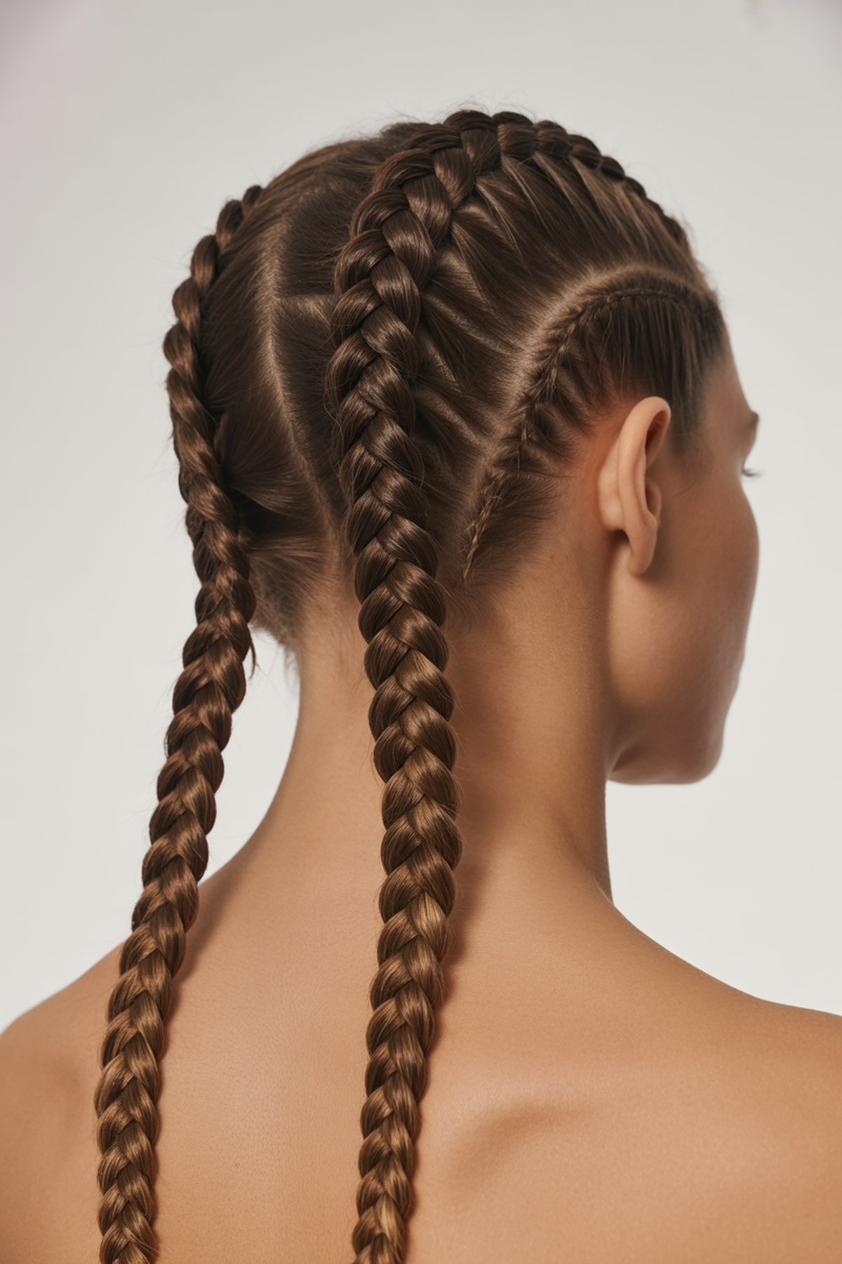 Double French Braids for Extra Hair Control