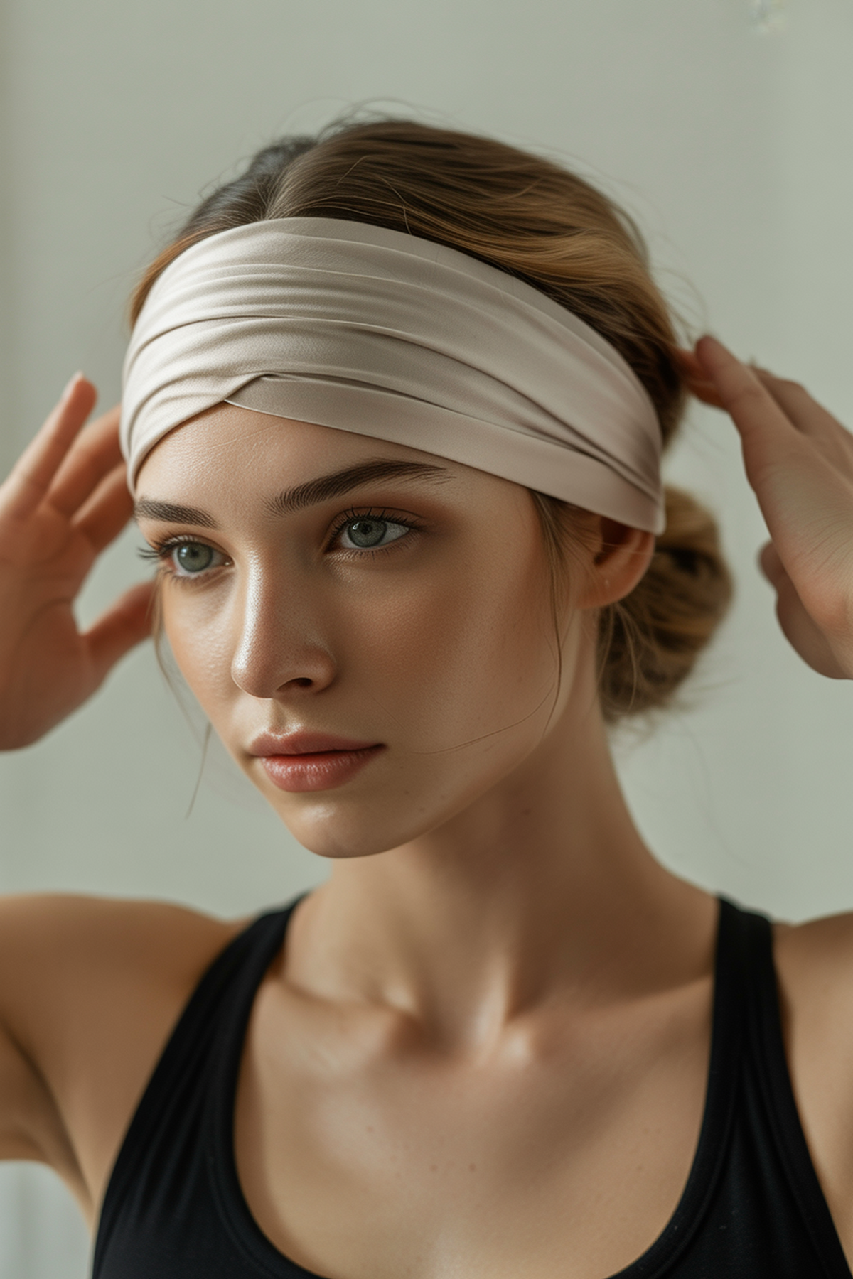Headband with Loose Hair for Sweat-Free Style