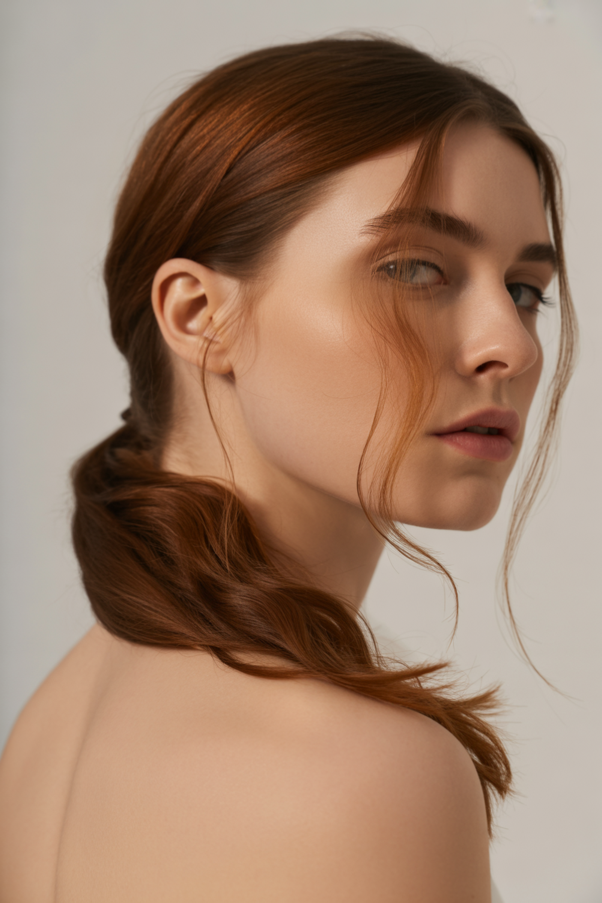 Side-Swept Ponytail for a Soft Yet Secure Fit