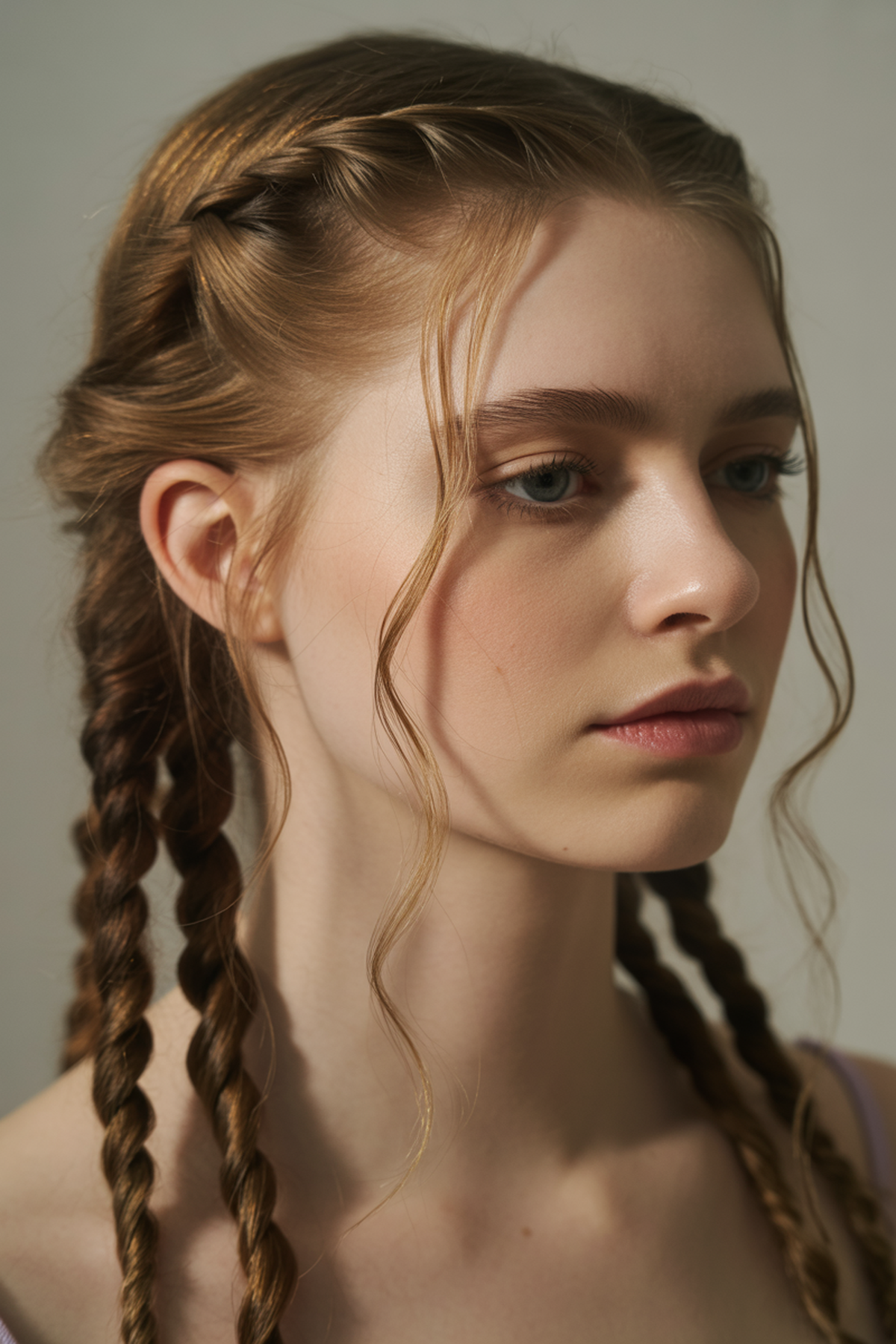 Half-Up Half-Down With Twists For Versatility