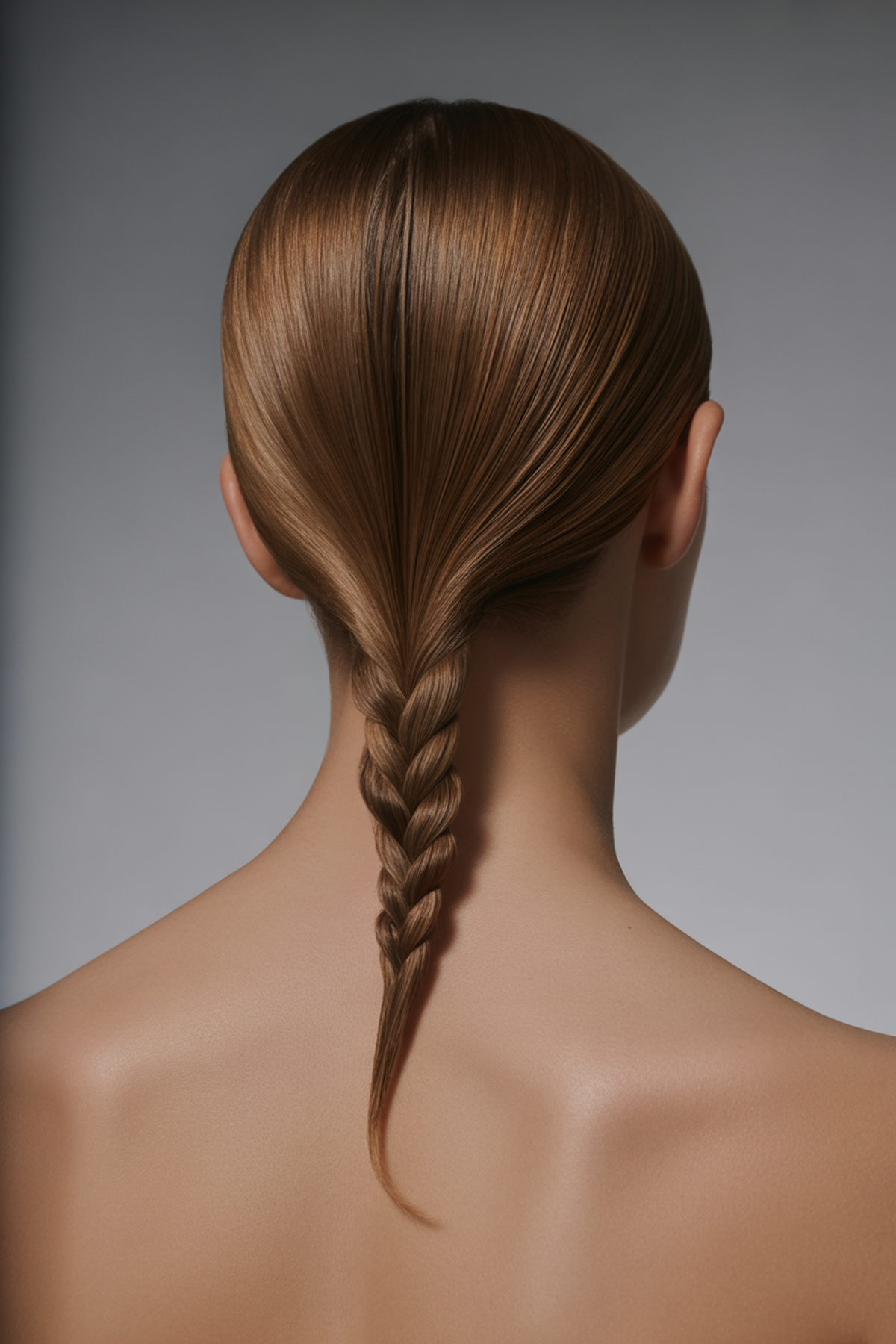 Sleek Straight Hair With Middle Part