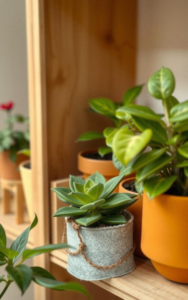 Create Felt Plant Pot Covers For A Cozy Touch