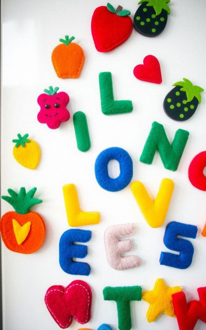Make Felt Magnets For Fridge Decor