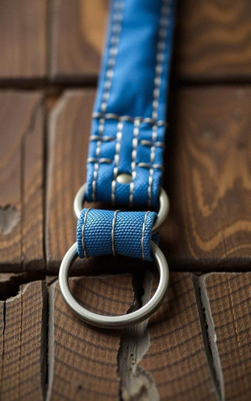 Recycled Denim Fabric Keychain Loop