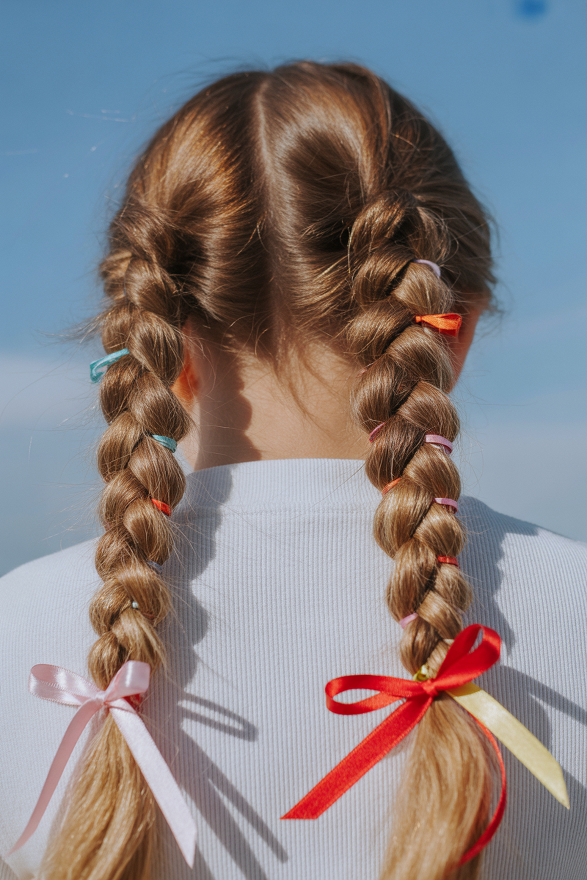 Messy Braided Pigtails for a Youthful Vibe