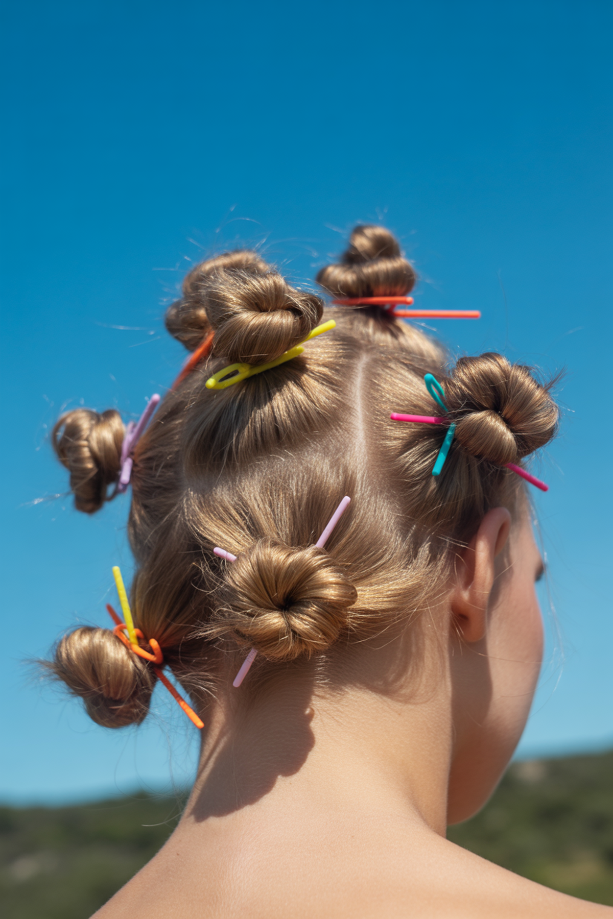Mini Space Buns Scattered Across the Head