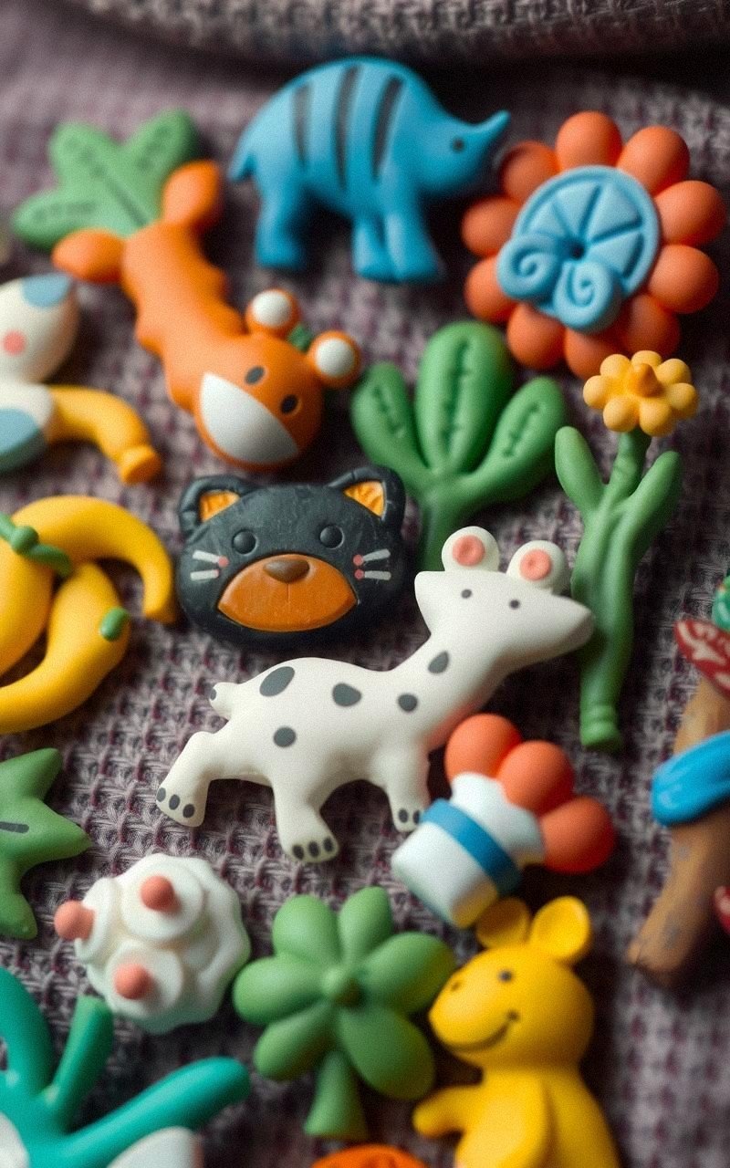 Assemble Whimsical Polymer Clay Pins