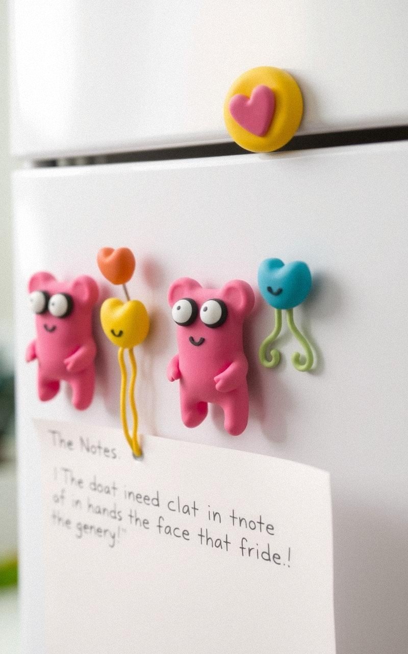 Fashion Playful Polymer Clay Fridge Clips