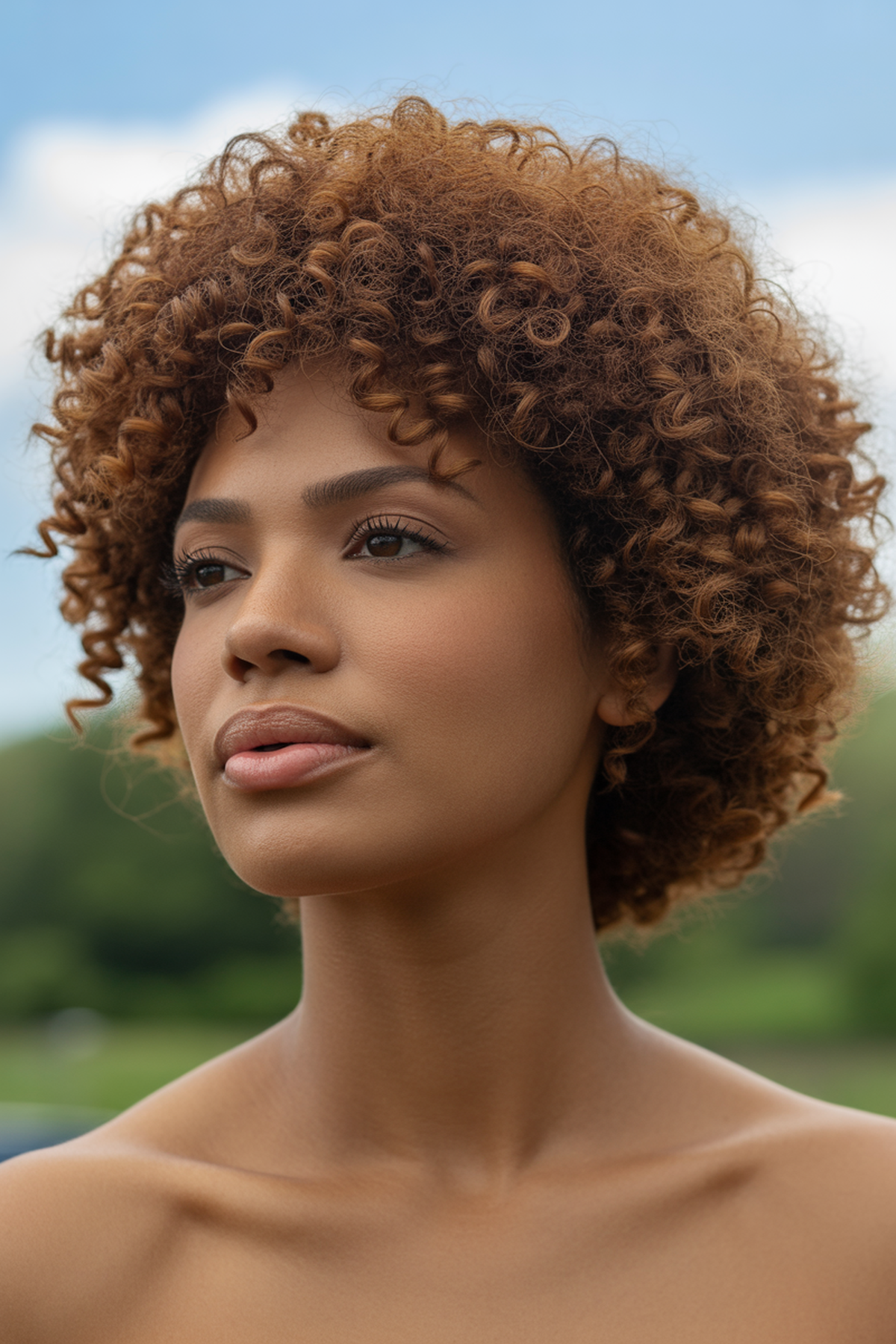 Classic Afro With Defined Curl Shape