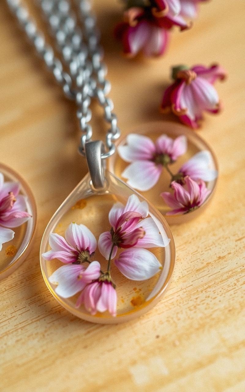Create Elegant Dried Flower Resin Jewelry Pieces