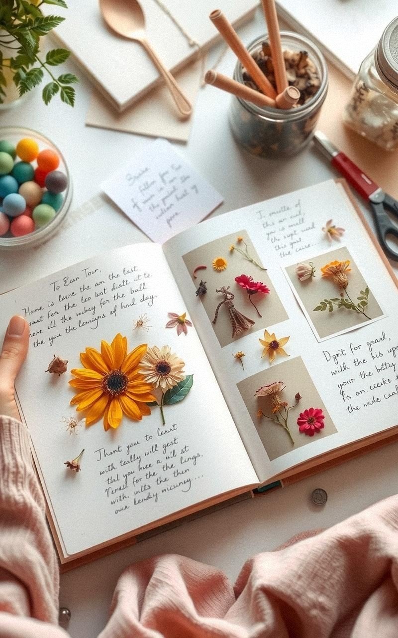 Decorate Scrapbooks with Pressed Floral Accents