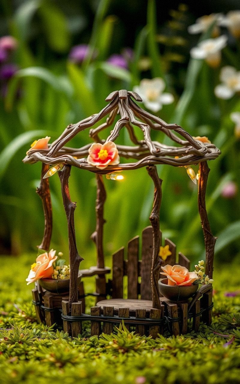 Magical Fairy Garden Gazebo With Twinkling Lights