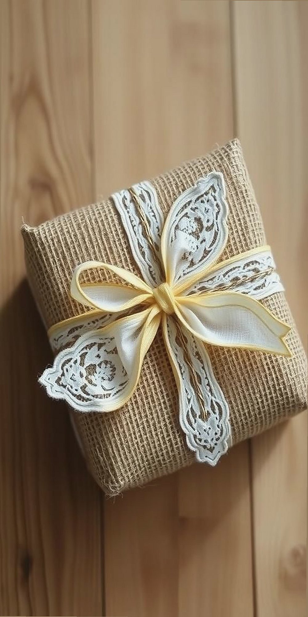 Wrap Gifts With Burlap For A Textured Look