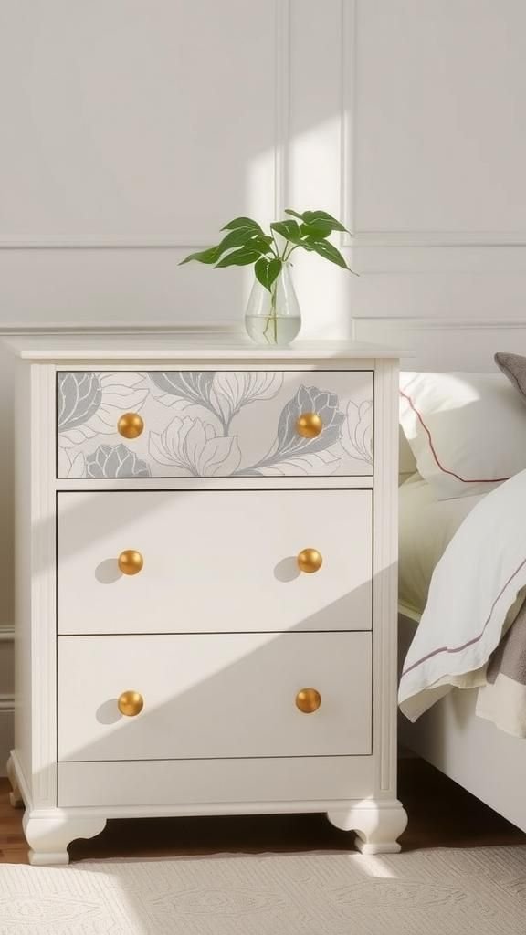 Fabric-Lined Drawer Fronts Dresser Refresh