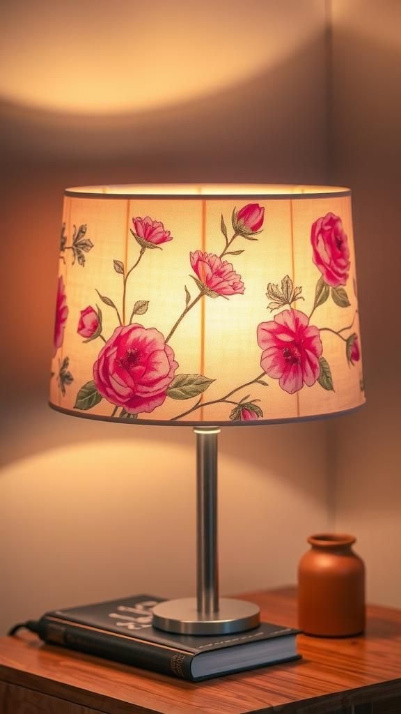 Floral Lampshade Revival With Soft Diffused Glow