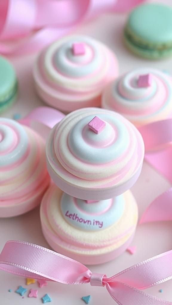 Unicorn Pastel Swirl Starry Fizz Bombs