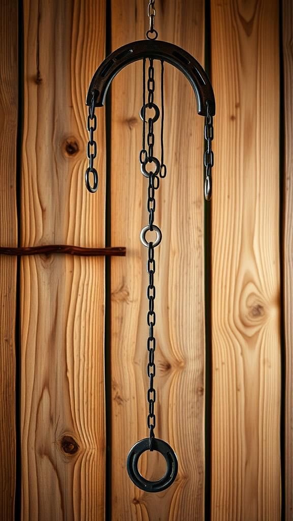 Horseshoe And Washer Rustic Metal Chime