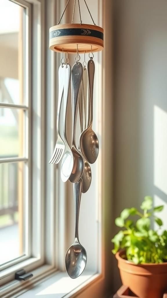 Reclaimed Silverware Kitchen Tinkle Wind Chime