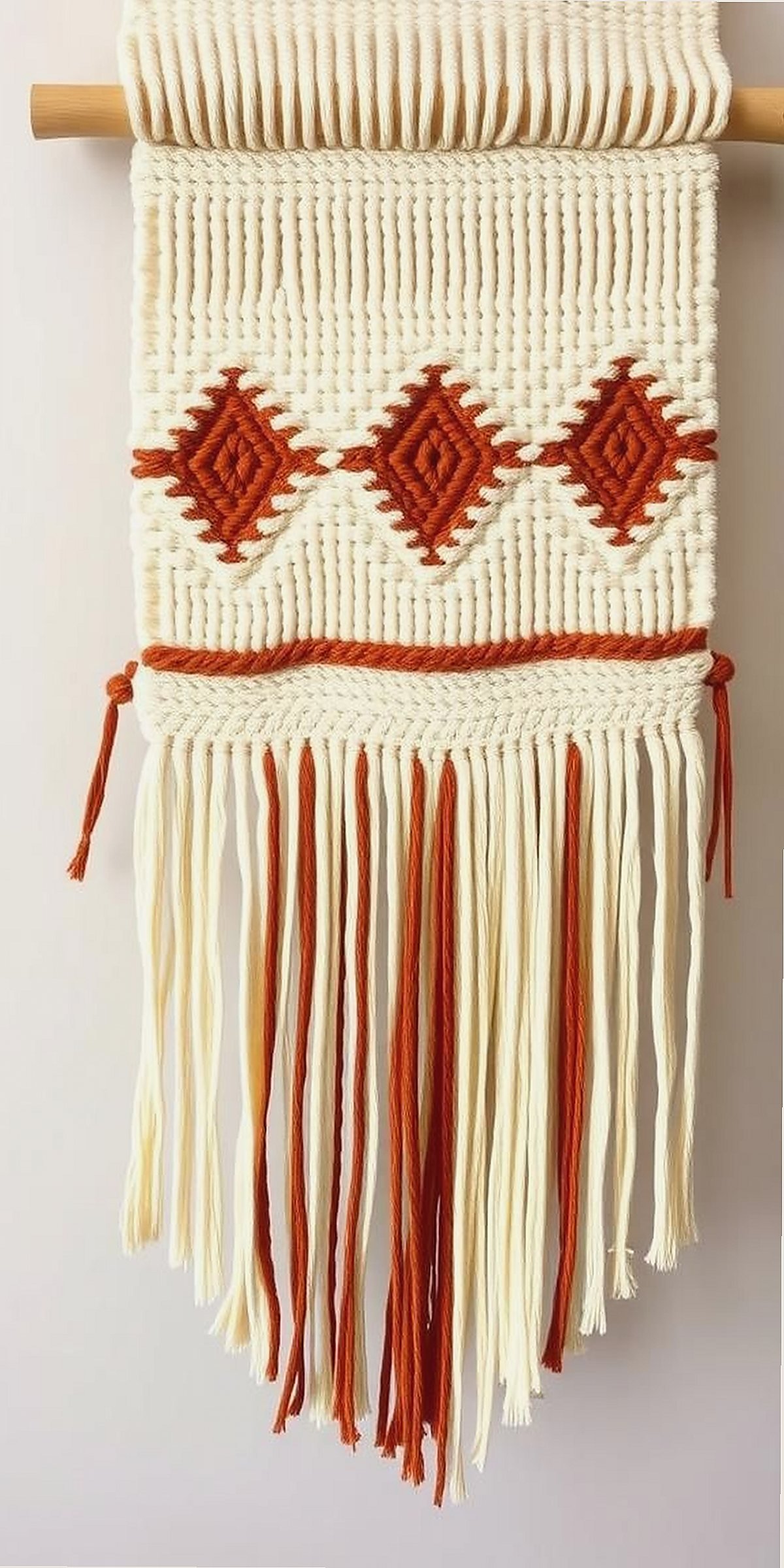 Boho-Inspired Diamond Weave With Fringe Details