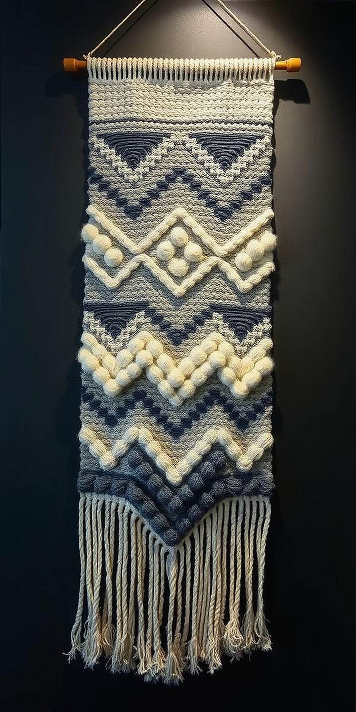 Chevron Pattern With Metallic Thread Highlights